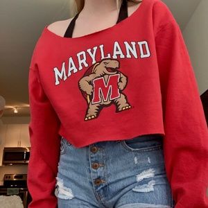 University of Maryland Crop Top Sweatshirt (UMD)